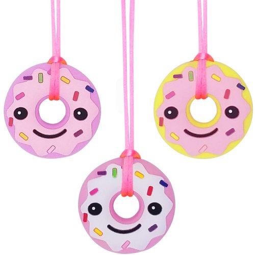 Xtra Tough (XT) Sensory Chew Necklace for Kids, Girls - Oral Sensory Chew Toys Teether Necklace Chewing Necklace Teething Necklace - Designed for Autism, ADHD, Oral Motor Girls