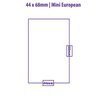 Ultra Pro 44mm X 68mm Mini European Board Game Sleeves 50ct, Clear