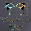 Eyeliner Stickers Holographic Stickers for Eye Makeup Halloween Face Stickers Temporary Eyeshadow Sticker for Women Self-adhesive Eyelid Tape for Carnival Club Festival Party (Group 1)