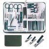 WOAMA Manicure Set Nail Clippers 30-piece Pedicure Kit Manicure Tools Nail Manicure Kit with Green Travel Case for Home, Workplace, Gift, Beauty Salon