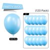 PartyWoo Light Blue Balloons, 120 pcs 5 Inch Matte Blue Balloons, Blue Balloons for Balloon Garland or Balloon Arch as Party Decorations, Birthday Decorations, Baby Shower Decorations, Blue-Y4