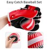 Aodaer 2 Pack T Ball Sets Baseball Glove and Ball Teenager Easy Catch Ball & Baseball Glove Set for Yard Lawn Game, Catch Game, Baseball Play, Black and Red