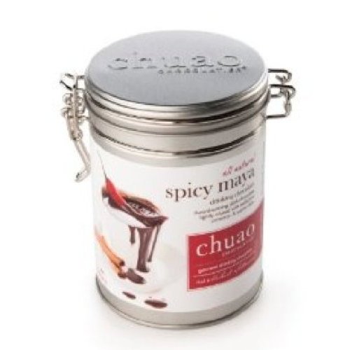 Chuao Chocolatier Spicy Maya Drinking Chocolate Tins| Gourmet Hot Cocoa Artisan European No Preservatives Mexican Hot Chocolate| For Gift Baskets, Christmas, Valentines Day, Gifts for Women, Men, Birthday, Thank You, Care Package | 2-Ct. (12 oz each)