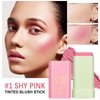 Cream Blush Stick, Monochromatic Blush Beauty Wand for Cheek and Lip Tint with Long Lasting Hydrating Formula, Multi-use Makeup Stick for Blends Perfectly onto Skin, 0.6 oz (1# Shy Pink)