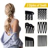 30 PCS Hair Side Combs, KUAOOAUK Plastic French Hair Comb, Lightweight Twist Comb Set for Women, Hair Comb Clips for Girls Hair Accessories (4 Colors, 11/17/23/24/29 Teeth)