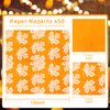 Autumn Paper Napkins 50 printed fall decorations Party Supplies Disposable Bar Napkins Suitable for thanksgiving party, engagement, baby shower, celebration party.6.5 x 6.5 inches