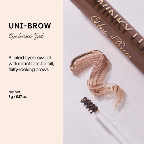 Winky Lux Uni-Brow Tinted Brow Gel, Eyebrow Gel and Brow Mascara, Eyebrow Makeup Brow Tint, Universal Brown