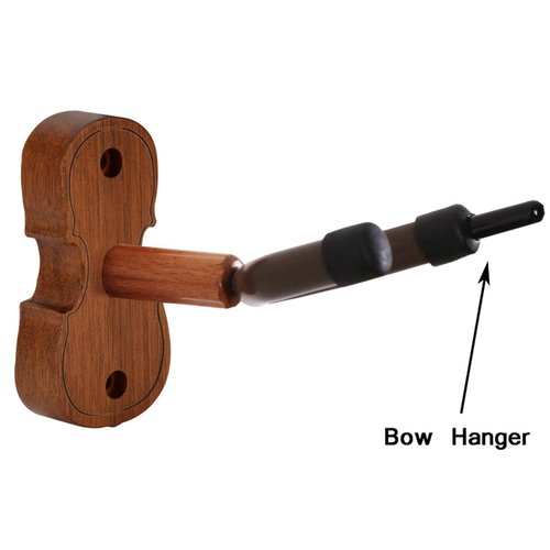 Violin Wall Mount Violin Hanger with Bow Hook Home & Studio Rosewood Violin/Viola Stand (Rosewood MA-R5)1