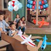 Airplane Birthday Party Supplies 56 Pieces Airplane Themed Party Decoration with Inflatable Airplane Balloons Thick Latex Balloon Happy Birthday Banners Airplane Cloud Balloon Decor