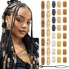 VENOFEN 38PCS Wood Hair Beads for Braids Loc Jewelry Beads for Hair Wooden Beads Dreadlock Accessories Multi Shape Loc Beads Hair Decoration for Women and Men, Style-3