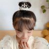 7 Pcs Pearl Crown Hair Ties White Pearl Beads Hair Scrunchies Elastic Hair Bands Beaded Ponytail Holder Crystal Princess Hair Rope Ties Accessories for Women Girls
