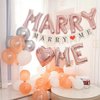 65Pcs Happy Birthday Balloons Set 2 Set Rose Gold Alphabet A-Z Letter Balloons 16in Balloon Foil Letter Decorations Party Decor Rose Gold Letter Balloons Alphabet A-Z Party Supplies