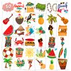 EMOME 50 Individually Wrapped Sheets Hawaiian Kids Tattoos Luau Pool Party Decorations, Beach Tattoos Stickers for Beach Themed Decor, Water Tattoos for Kids Goody Bag Stuffers