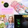 Glow in The Dark Decorate Your Own Water Bottle Kit,Unicorn Toy Gift for 4-6-8-10-12 Year Old Girl,Craft Toy for Age 3 4 5 6 7 8 9 10 Girl,Kid Teen Water Bottle Sticker for School Christmas Birthday