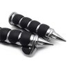 HTTMT TRHB114E-25-CD(114A+312-C) Chrome 25mm 1 inch Spike Handlebar Grips Throttle Boss Compatible with Harley Softail Dyna Sportster Electra Glide/Kawasaki Ninja Hayabusa GSXR700 GSXR1000