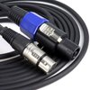 HBU Pack of 2 10 Feet SpeakOn to XLR Cables - 2pcs 10Ft. Audio Jack Speak-On Male to 3 Pole XLR Female Extension Cable - DJ PA Stage 3 Pin Microphone Wire with Twist Lock