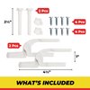 White Plastic Toilet Seat Hinge Replacement with Bolts Screw and Nuts