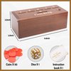 Extguds Wooden Coin Drop Game,Penny Game with 50 Coins,Game Box and 1 Dice for 2-6 Players.A Fun Board Game to Interact with Family and Friends