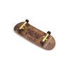 SPITBOARDS 34 mm Fingerboard Complete Wood Pro Set-Up (Pre-Assembled, 5-Layers), Pro Trucks, CNC Bearing Wheels, Foam Grip Tape (Deck: Burl Wood, Trucks: Gold, Wheels: Brown)