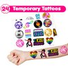 48 70s Disco 24PCS 70s Disco Temporary Tattoos Sticker 24PCS Slap Bracelets Perfect for Themed Birthday Party Favors Baby Showers or Classroom Rewards Ideal Decor and Gifts for Girls and Boys