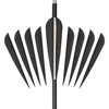 Letszhu Arrows Vanes 4 Inch Plastic Feather Fletching for DIY Archery Arrows 50 Pack (Black)