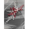 Kercisbeauty Women Red Hair Comb Wedding Bridal Crystal Clip Bridesmaid Hair Dress Prom Special Occasion Hair Accessories