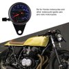 Motorcycle Odometer, LED Backlight 12 V Motorcycle Dual Tachometer Odometer Speedometer Gauge Kit Cafe Racer