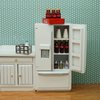 SAMCAMI Dollhouse Furniture Toy Refrigerator - Doll House Furniture Toys for Dollhouse Kitchen - Miniature Dollhouse Furniture 1 12 Scale Incl Toy Fridge, Beer and Other Dollhouse Accessories (White)