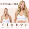 GOO GOO Sew in Hair Extensions Real Human Hair, Weft Hair Extensions Human Hair, 16/22 Light Blonde Highlighted Golden Blonde 18 Inch-100g, Weft Bundles Straight Silky Remy Hair