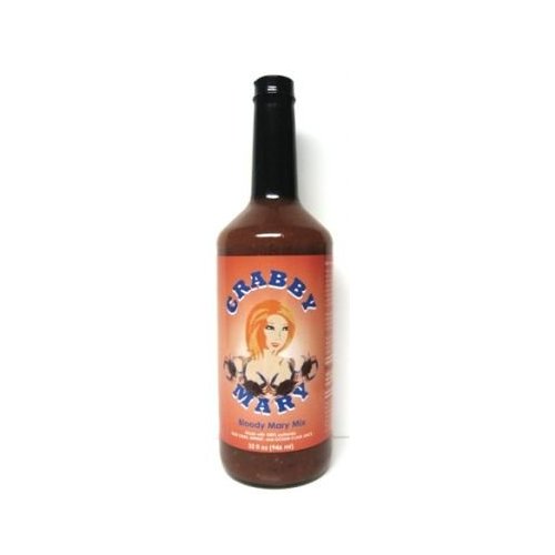 Crabby Mary Bloody Mary Mix Made with Blue Crab, Shrimp and Ocean Clam Juice - (2 Pack of 32 Fl. Oz. Bottles)
