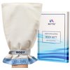 MATTEE 100% Natural Premium Deep Exfoliating Mitt, Turkish Kese Mitt, Body Scrubber Exfoliator, Korean Exfoliating Mitt, Visibly Lifts Away Dead Skin