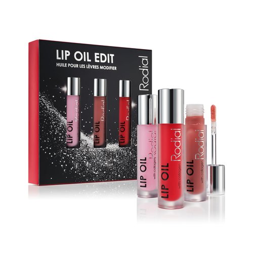 Rodial Lip Oil Edit - Trio of High-Shine Lip Oils (0.13fl oz) with Nourishing Botanical Extracts for Hydration, Plumping, and a Glazed Finish