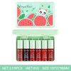 6 Colors Watermelon Lip Tint Stain Set, Korean Velvet Watery Lip Tint Moisturizing Mini Liquid Lip Gloss Lipstick, Multi-Use Lip and Cheek Tint, Long-Lasting, Vivid Color, Lightweight, High Pigment
