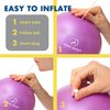 ProBody Pilates Ball Small Exercise Ball, 9 Inch Bender Ball, Mini Soft Yoga Ball, Workout Ball for Stability, Barre, Ab, Core, Physio and Physical Therapy Ball at Home Gym & Office (Silver)