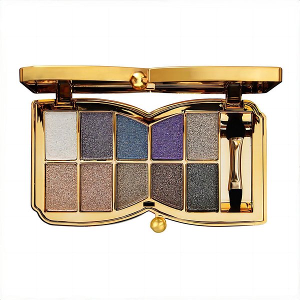 Ewinxin 10 Colors Glitter Eyeshadow Palette, Fine Pressed Shimmer Eye Shadow Powder Pallet, Diamond Bright Makeup Set for Women (Color #3)