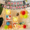 Happy Birthday Bunting Birthday Party Banner?Movie?Buff Birthday Party Decorations Supplies Birthday Party Hanging Bunting for Home Mantel Fireplace Wall Window Decoration