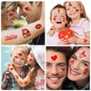 12 Sheets Valentine's Day Temporary Tattoos for Kids Women, Valentine's Day Party Supplies Red Heart Love Lip Cupid Fake Tattoos Valentines Day Party Favors Stickers Party Games Gifts Decorations