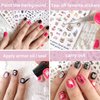 PHOGARY 8 Sheets Cat Nail Sticker for Nail Art Decoration False Nail Manicure Decals Girls Women Gift