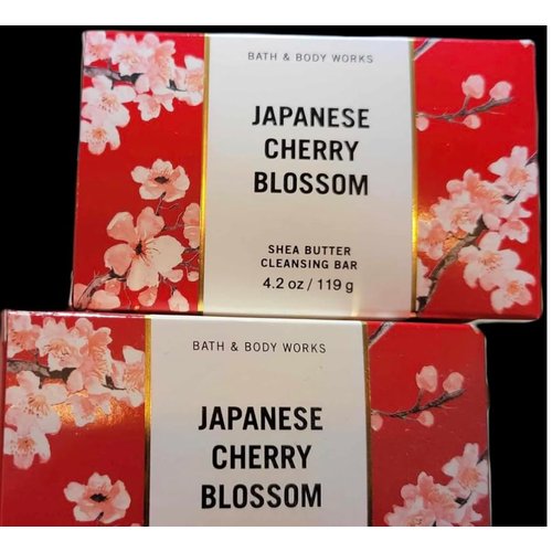 2 Shea Butter Cleansing Bar soap 5 oz each Japanese Cherry Blossom 4.2