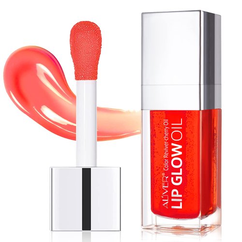sefudun Lip Glow Oil-Moisturizing Lip Gloss -Hydrating Lip Glow Oil Long Lasting Waterproof Lip Tint Set Lip Stain (CHEERY)
