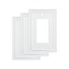 Franklin Brass Classic Beaded Wall Plate, Pure White Single Decorator Switch Cover, 3-Pack, W35060M-PW-C
