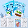 ANGOLIO Winter Game Activity Coloring Book for Kids Christmas Holiday Coloring Books, Fun Winter Party with Snowman Bear Animal Pattern Drawing Supplies for Back to School Classroom Rewards Goodie Bag