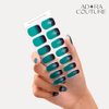 ADORA COUTURE Semi Cured Gel Nail Strips Kit | 30pcs Uv Gel Nail Stickers with Uv Light | Green Emerald Envy Nail Wrap | Nail Gel Stickers for Nails Uv Light (Emerald Envy)