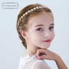Ammei Headpiece Bridal Headpiece Wedding Headband with Crystal and Hair Accessories (Gold)