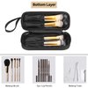 Ethereal Makeup Bag for Purse, Small Travel Makeup Organizer Bag for Women Daily Double Layer Cosmetic Bag Portable Makeup Brush Bags