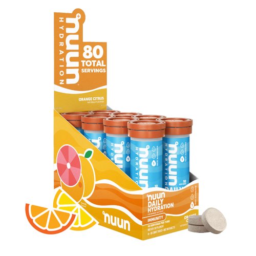 Nuun Hydration Immunity Electrolyte Tablets With 200mg Vitamin C, Orange Citrus, 8 Pack (80 Servi...