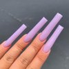 Yimart Long C Curved False Nail Tips - C Curved Nail Tips - Long C Curve False Nails - 200pcs/box XL C Curve Fake Nails Premium Square French Acrylic Nail Tips (Clear With Box)