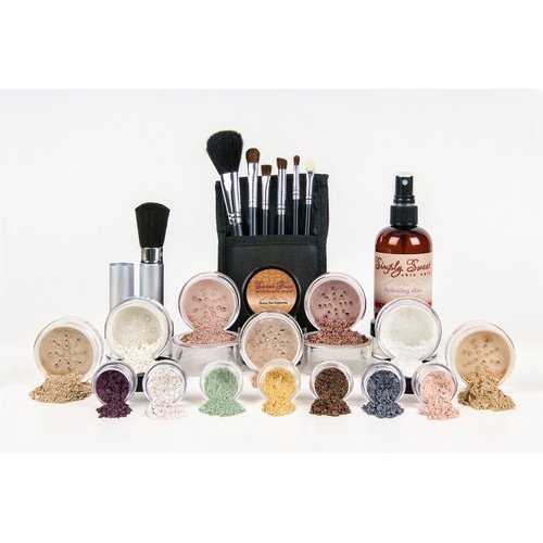 ULTIMATE KIT (LIGHT) Full Size Mineral Makeup Set Matte Foundation Kit Bare Face Sheer Powder Cover