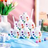 Sratte 12 Pieces Art Themed Party Paint Party Favor Gift Supplies Palette Shape Cups with Straws and Lids,10 oz Plastic Palette Cups for Art Birthday Party Reusable Bulk for Kids Baby Shower