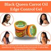 Black Queen Carrot Oil Edge Control Gel - Extreme Hold for Edges, Braids, Locs, and Twists - Unscented, Made in USA - Perfect for 4C Hair - (Pack of 1, 4.5 oz)